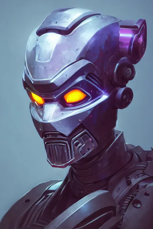 Image similar to epic mask helmet robot ninja portrait stylized as fornite style game design fanart by concept artist gervasio canda, behance hd by jesper ejsing, by rhads, makoto shinkai and lois van baarle, ilya kuvshinov, rossdraws global illumination radiating a glowing aura global illumination ray tracing hdr render in unreal engine 5