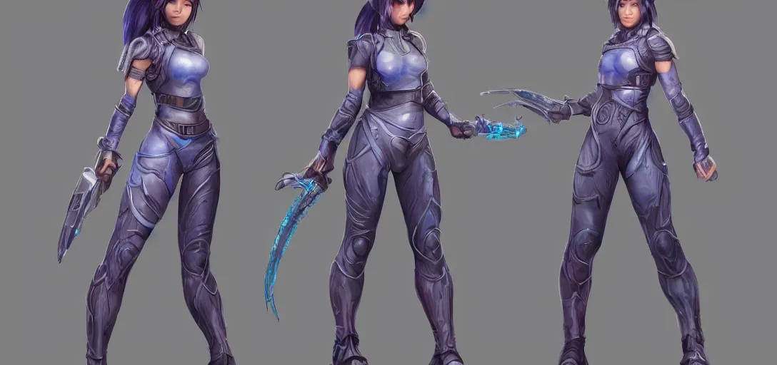 Character Sheet Concept Art Of Female Video Game Stable Diffusion