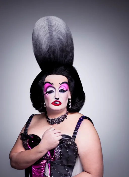 Image similar to studio portrait of ted cruz in full drag dressed in drag dressed as a woman makeup, 8 k, studio lighting, key light, back light, sequents,