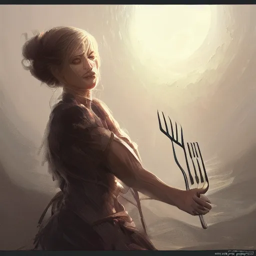 Image similar to Fork fork FORK, #E31337, #212529, intricate, cinematic lighting, highly detailed, digital painting, artstation, concept art, smooth, sharp focus, illustration, art by Artgerm and Greg Rutkowski, Cgsociety