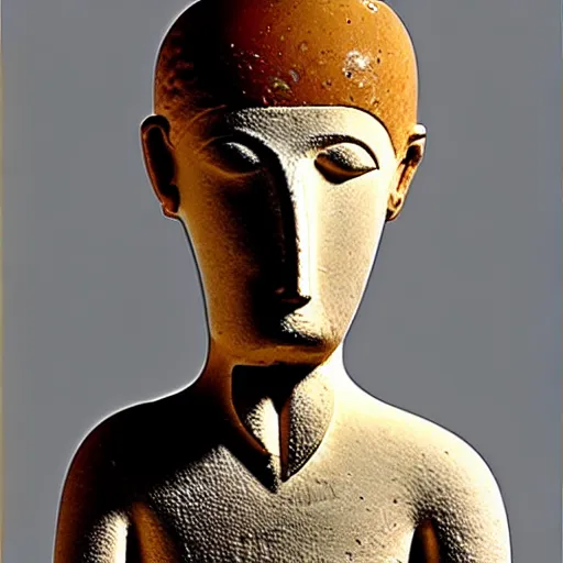 Image similar to zeus, cycladic figurine