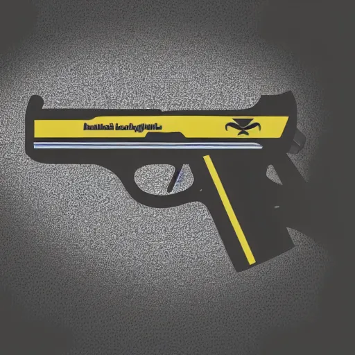 Prompt: a handgun bumblebee hybrid, illustration