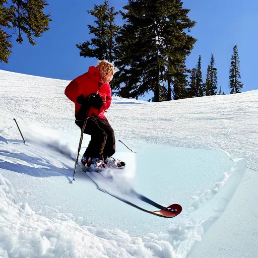 Image similar to photo of ice - cream with a guy skiing on it