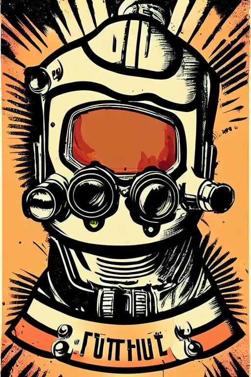 Image similar to fallout 7 6 retro futurist illustration art by butcher billy, sticker, colorful, illustration, highly detailed, simple, smooth and clean vector curves, no jagged lines, vector art, smooth andy warhol style