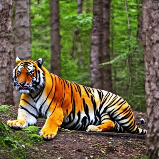 Image similar to tiger in the woods