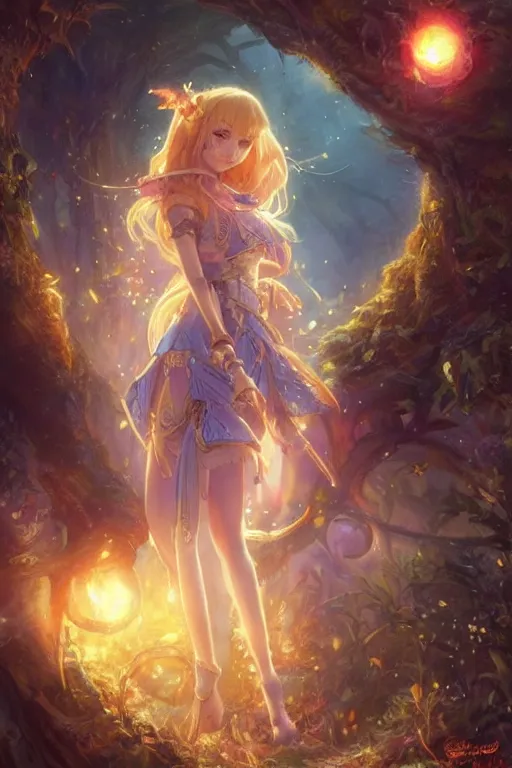 Image similar to lisa kudrow as anime girl, mushroom kingdom, fantasy character portrait, concept art, sorceress, magical aura, bright, interesting angle, intricate details, highly detailed by greg rutkowski, gaston bussiere, simon bisley