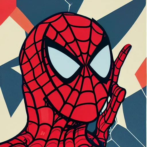 Image similar to Spiderman profile picture by Sachin Teng, asymmetrical, Organic Painting , Matte Painting, geometric shapes, hard edges, graffiti, street art:2 by Sachin Teng:4