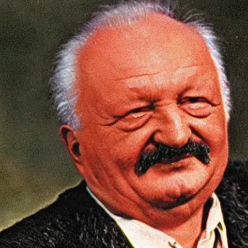 Image similar to martin heidegger became bloody ugly degenerate, photo - realistic, color image, 2 k, highly detailed, occult art