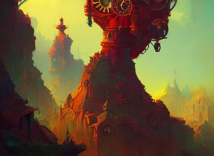 Prompt: A psychedelic challis clockwork behir , vibrant color scheme, highly detailed, in the style of romanticism, cinematic, artstation, Moebius, Greg rutkowski
