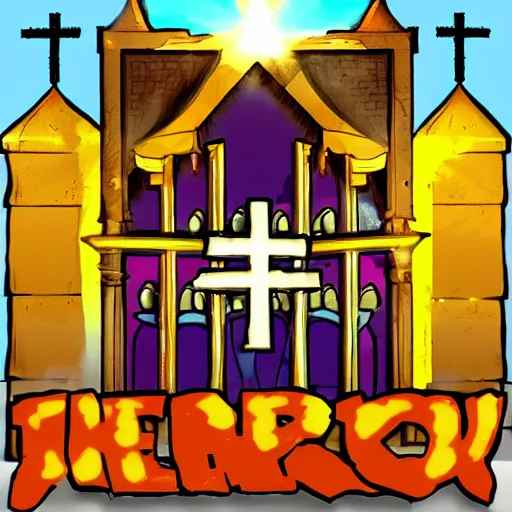 Image similar to the church of scientology newgrounds flash game