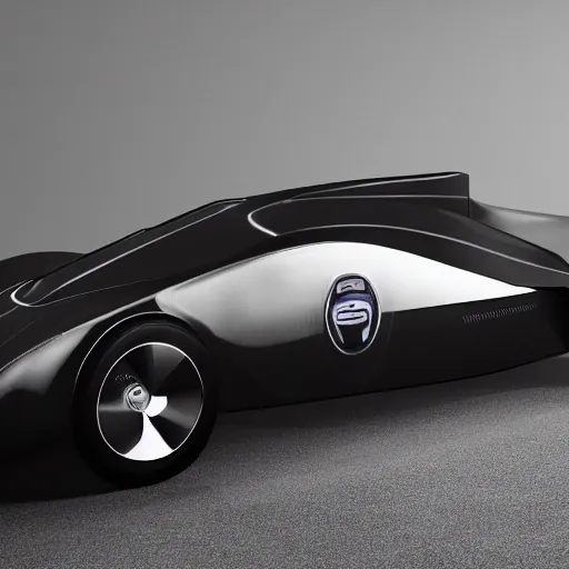 Image similar to Batmobile designed by Bugatti, full image, Batmobile, promotional photo Batmobile