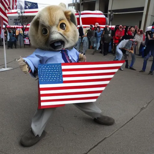 Prompt: usa 3 rd party political mascot,