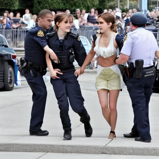 Image similar to emma watson being arrested