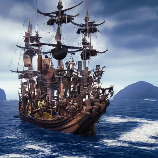 Prompt: planet, cinematic, hyper realistic, pirate ship