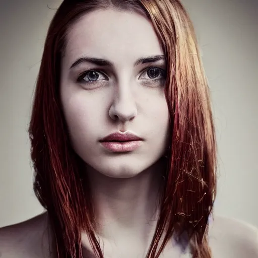 Image similar to color photo portrait beautiful Italian young woman, by Nina Masic, clean, detailed, award winning