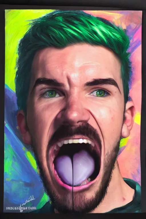 Prompt: Sean McLoughlin yelling extremely, Jacksepticeye, Irish Youtuber, solo portrait 🎨🖌️