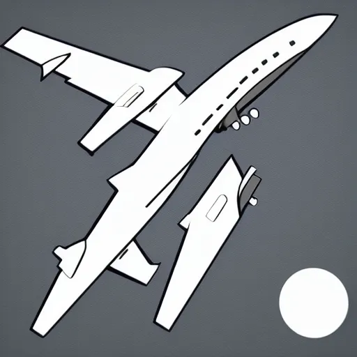 Image similar to airplane illustration vector digital art trending on artstation w 6 4 0