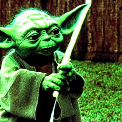 Image similar to yoda performing at woodstock