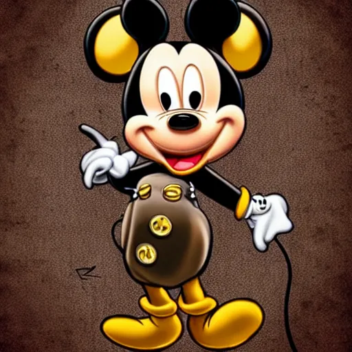 Image similar to steampunk Micky mouse