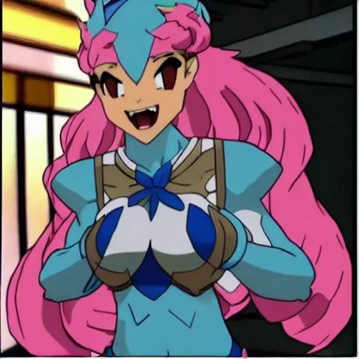 Image similar to Ariana Grande as Machamp. !!!MACHAMP!!! from Pokemon. Big strong 4-arms machamp. Beautiful pop princess face Ariana Grande. !!!BIG MUSCLES BUFF MACHAMP!!!