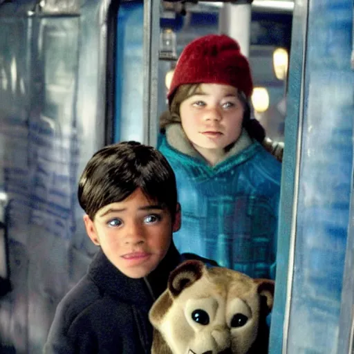 Image similar to drake as a child in the movie The polar express (2004)