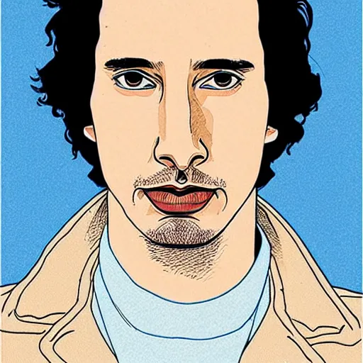 Prompt: “ adam driver retro minimalist portrait by jean giraud, moebius starwatcher comic, sharp, smooth face, 8 k ”