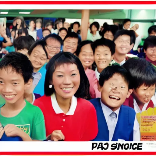 Prompt: a 2 0 0 0 s singapore public education poster