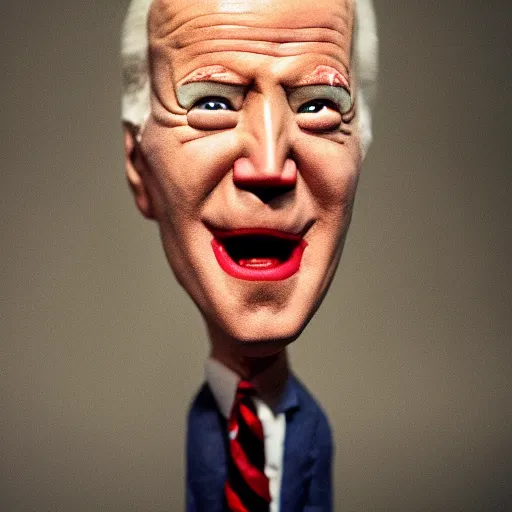 Prompt: creepypasta joe biden, hyperrealistic, claymation, volumetric lighting, 3 5 mm film still, concept art