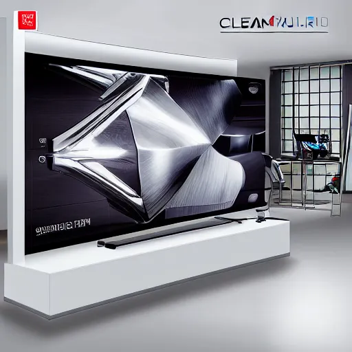 Image similar to product photoshoot of clean modern hand crafted super futuristic television pro display xpr luxury smooth color metal white silver with black leather padding well design ultrareallistic detailed high quality 8 k photorealistic ultra realistic