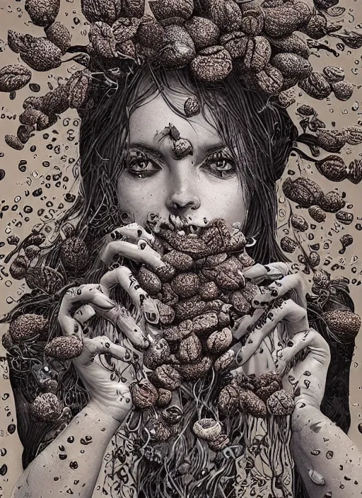 Image similar to Coffee goddess painting by Dan Hillier, trending on artstation, artstationHD, artstationHQ, 4k, 8k