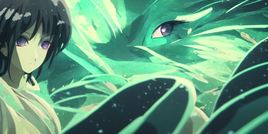Anime, aesthetic and green, green aesthetic anime HD phone wallpaper |  Pxfuel