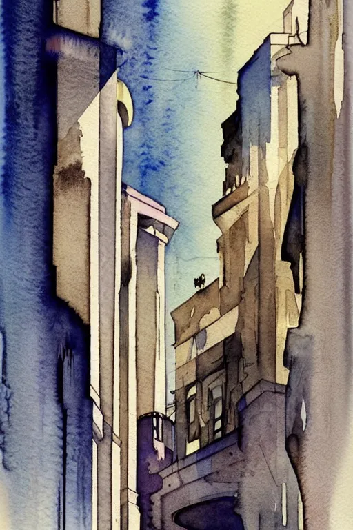 Prompt: minimalist colorful watercolor line art of istanbul, art deco, cityscape, matte drawing, poster art by chihiro iwasaki john and singer sargent