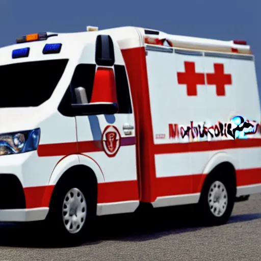 Image similar to anthropomorphic ambulance, high resolution photo