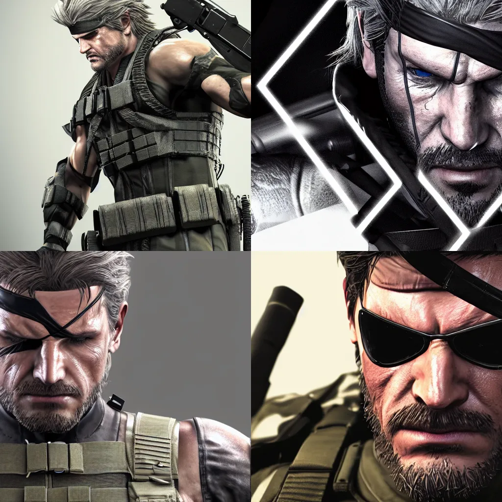 Prompt: highly detailed character art of Solid Snake from Metal Gear Solid, full body, highly detailed, photo realistic, dark atmosphere, 8K, octane render, unreal engine