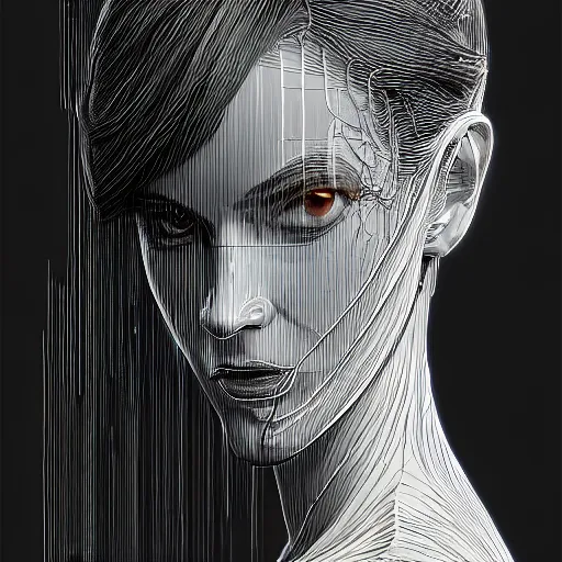 Image similar to the portrait of an absurdly beautiful, graceful, sophisticated, fashionable cyberpunk gravure idol, an ultrafine hyperdetailed illustration by kim jung gi, irakli nadar, matt wisniewski, intricate linework, neon wiring, porcelain skin, led headset, unreal engine 5 highly rendered, global illumination, radiant light, detailed and intricate environment