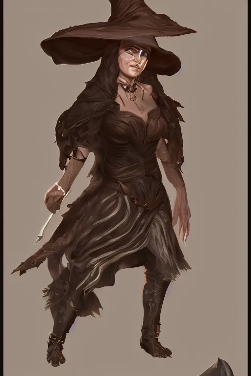 Prompt: a portrait of my next DND witch character , concept art, DND, trending on artstation 3D.