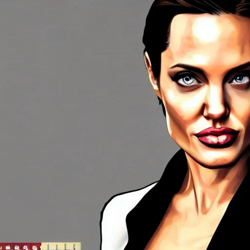 Image similar to angelina jolie gta 5 cover art