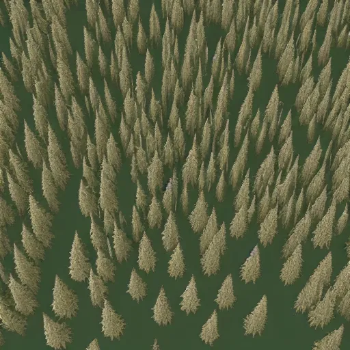 Image similar to a forest made from only basic shapes