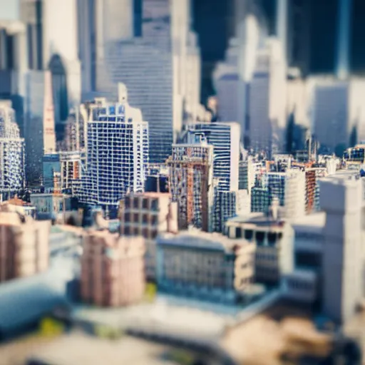 Prompt: Cityscape, Tilt-shift, Sharp Focus, wide shot, legos