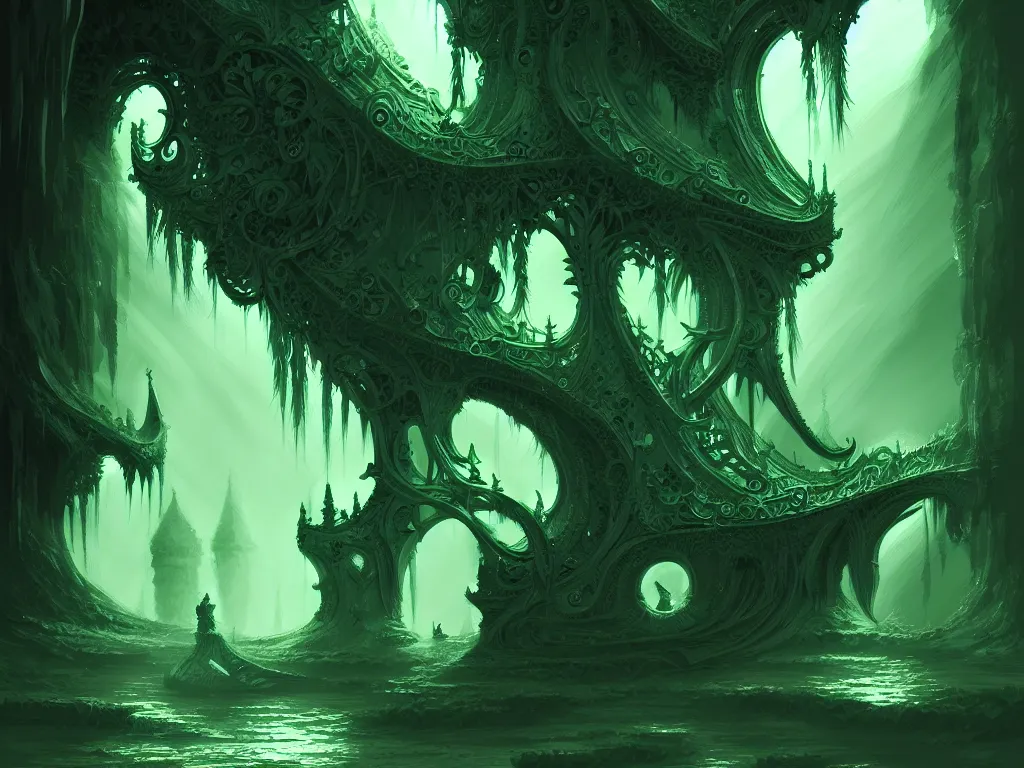 Prompt: colourless green ideas sleep furiously, intricate, elegant, fantasy, highly detailed, digital painting, concept art, sharp focus, illustration, beautiful lighting, epic light, artstation, colorful, dramatic