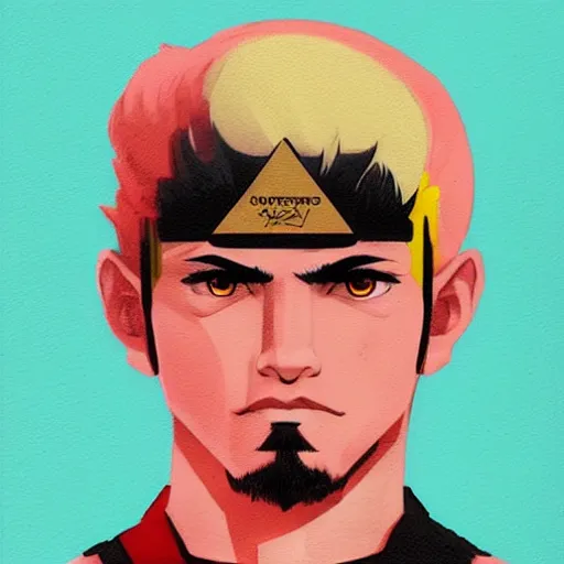 Prompt: Supreme x Street Fighter 6 Profile Picture by Sachin Teng, asymmetrical, Organic Painting , Matte Painting, geometric shapes, hard edges, graffiti, street art,:2 by Sachin Teng:4