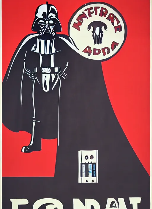 Prompt: a propaganda poster depicting a cat dressed as darth vader