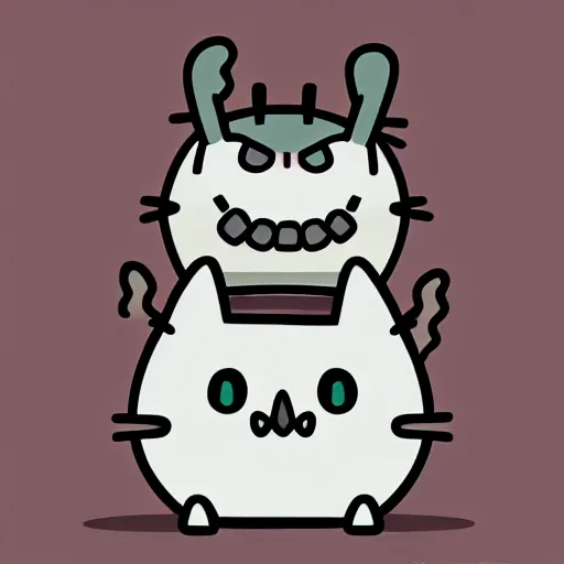 Prompt: Hollow Knight as a pusheen,