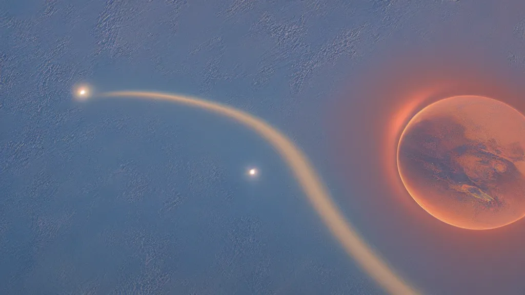 Image similar to the curve of Earth from orbit, during sunrise!!!!