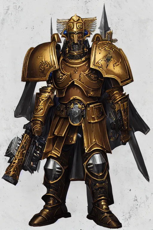 Image similar to armor portrait heros warhammer 4 0 k horus heresy fanart - the primarchs emperor by johannes helgeson animated with vfx concept artist & illustrator global illumination ray tracing hdr fanart arstation zbrush central hardmesh 8 k octane renderer comics stylized