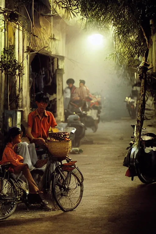 Prompt: poor vietnamese, ultradetailed, volumetric lighting, art by steve mccurry