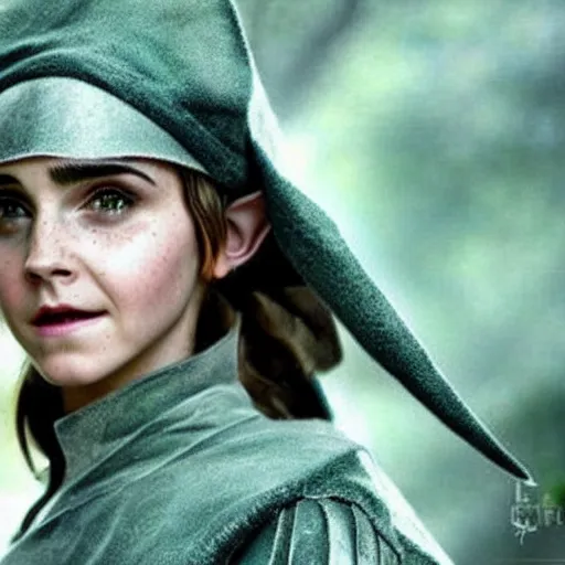 Image similar to a fantasy elf that looks like emma watson