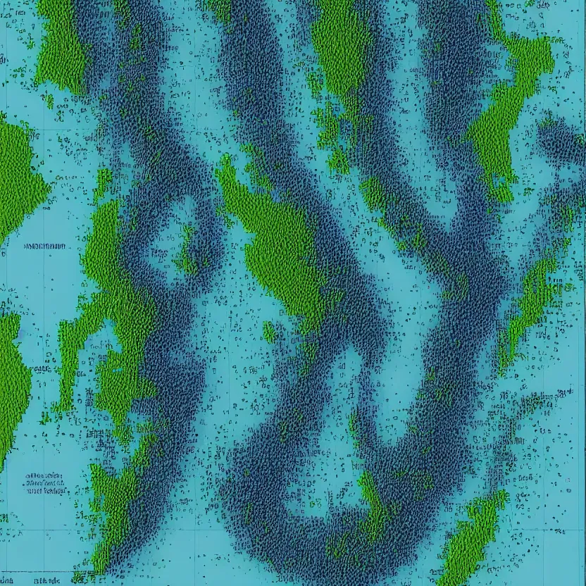 Image similar to a detailed height map of mariana trench