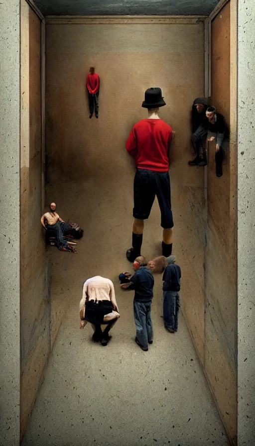 Image similar to the two complementary forces that make up all aspects and phenomena of life, by Dan Witz