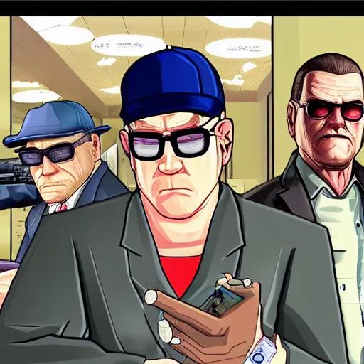 Image similar to “ gangster hank hill in gta ”